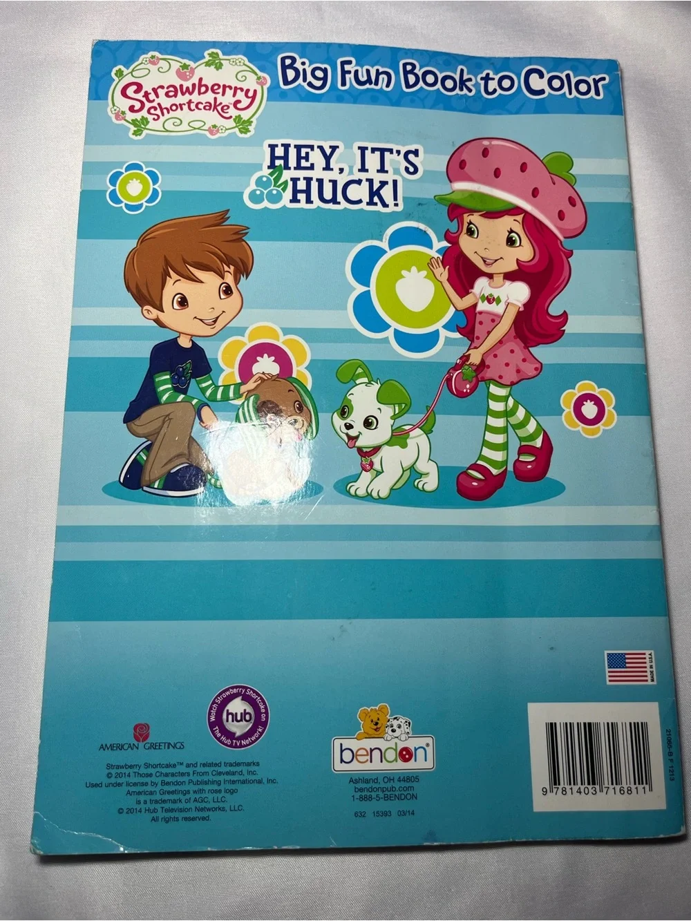 Strawberry Shortcake Big Fun Coloring Book 2014 “Hey, It’s Huck” – Preowned